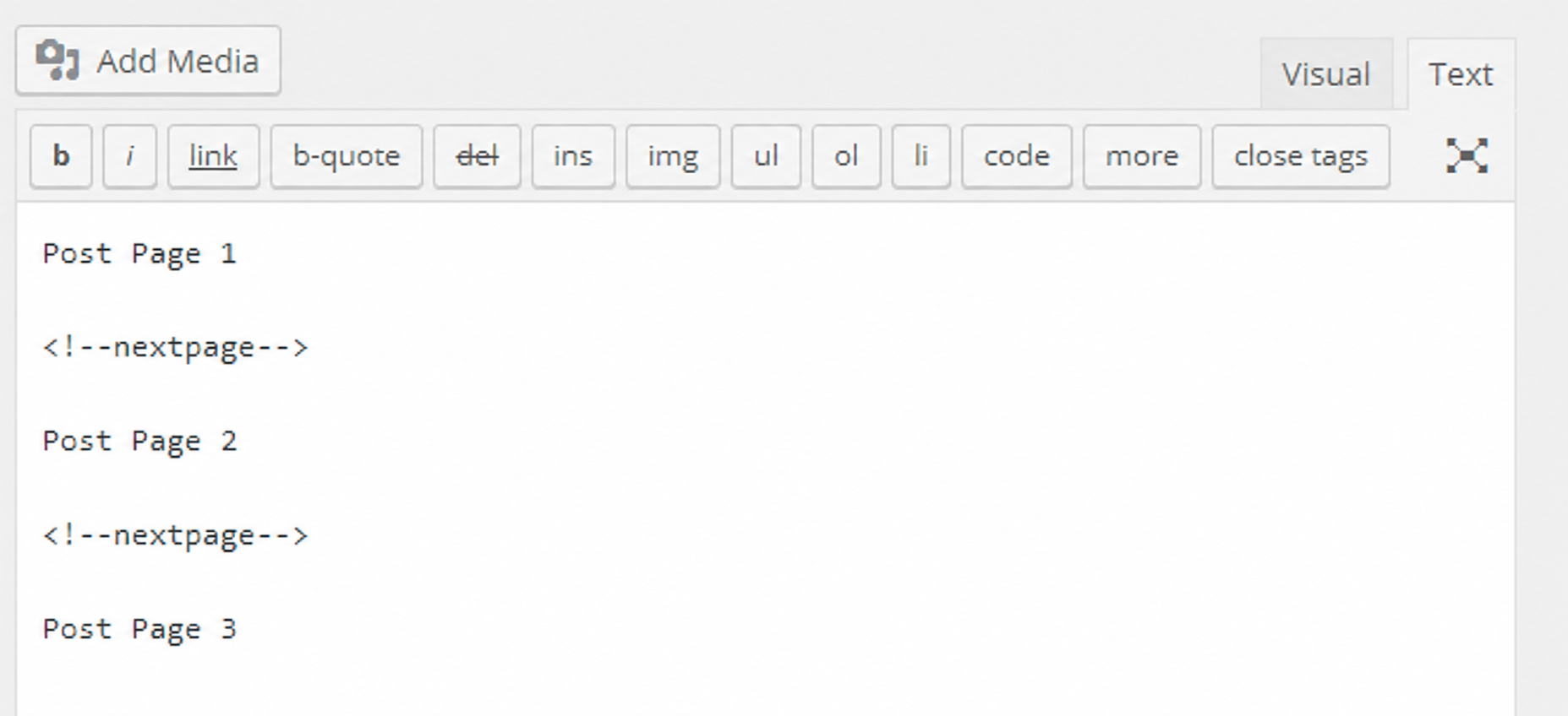 Nextpage shortcode